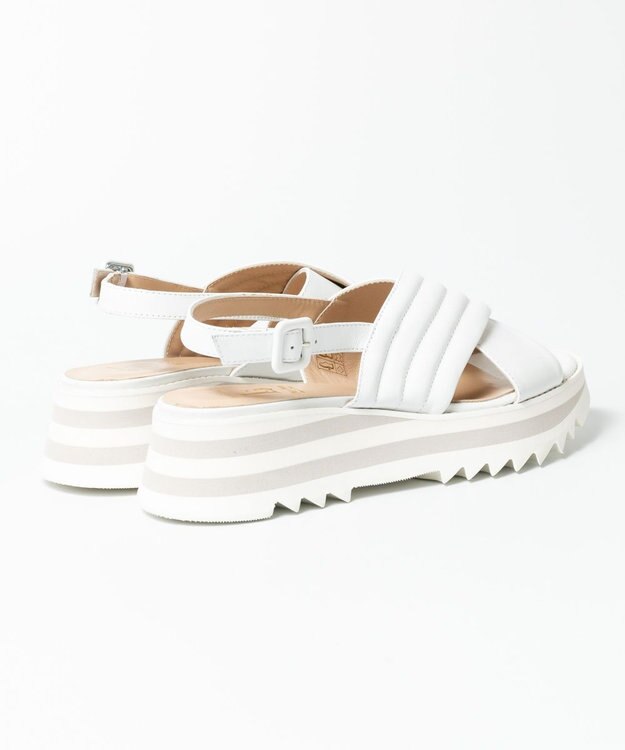 BONTRE 【LucaGrossi/ルカグロッシ】厚底クロスベルトストラップサンダル ホワイト