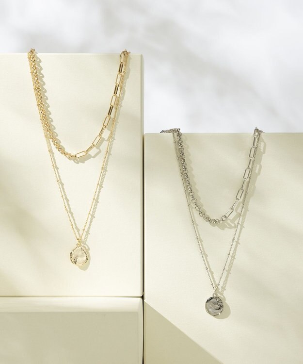 23区 【WEB&一部店舗限定】アシンメトリーチェーンコイン ネックレス ゴールド系