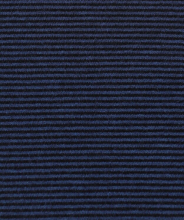 JOSEPH ABBOUD MOUNTAIN 【WEB限定・SPACE/チクチクしない/イージーケア/3シーズン対応】 SNOWYボーダーニットＴシャツ ブラック系1