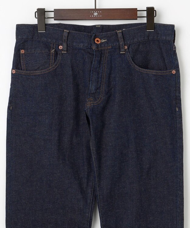 JOSEPH ABBOUD 夏デニム【麻混/薄めJAPANファブリック/ストレッチ】ライトオンスストレッチデニムパンツ ネイビー系