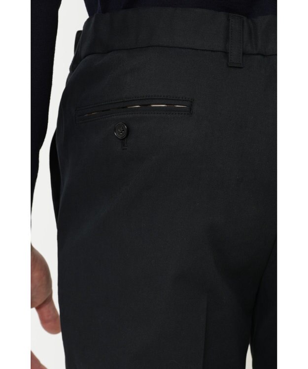 DAKS コットンライクカジュアルパンツ ブラック