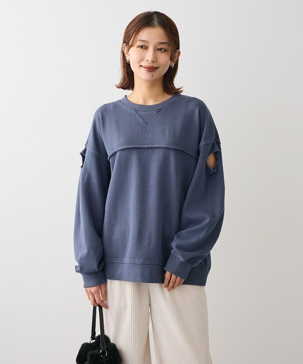 Green Parks ・ＤＯＵＢＬＥ　ＦＬＡＧＳ　カットオフピグメントスウェ Navy