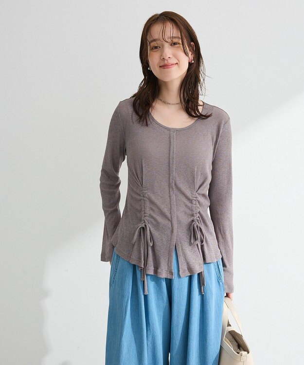 Green Parks シアーリブシャーリングプルオーバー Gray