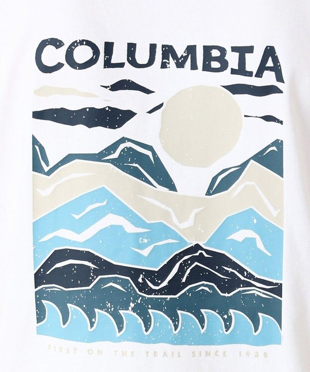Columbia Columbia/ エクスプローラーズキャニオンバックショートスリーブティー /コロンビア White、 Peaks and Waves