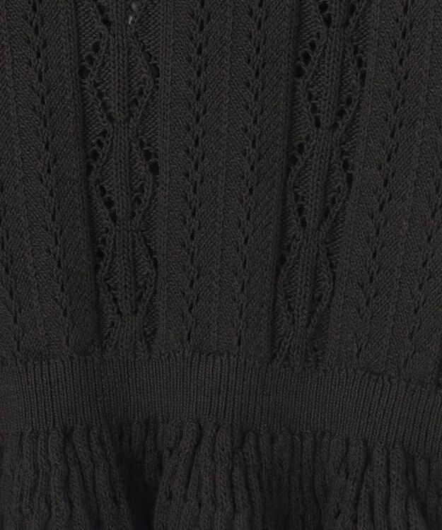 GRACE CONTINENTAL レース編ルーズニットトップ ブラック