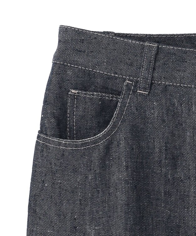 BEIGE， 【洗える】CUPHEA / センタープレス入りフレアパンツ Indigo