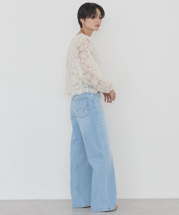 AMERICAN HOLIC 【EDWIN別注】ワイドデニム Light Indigo