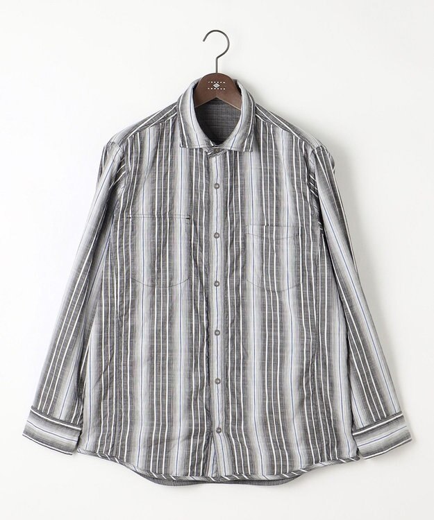 JOSEPH ABBOUD 【キングサイズ・2WAY】リバーシブル シャツ グレー系