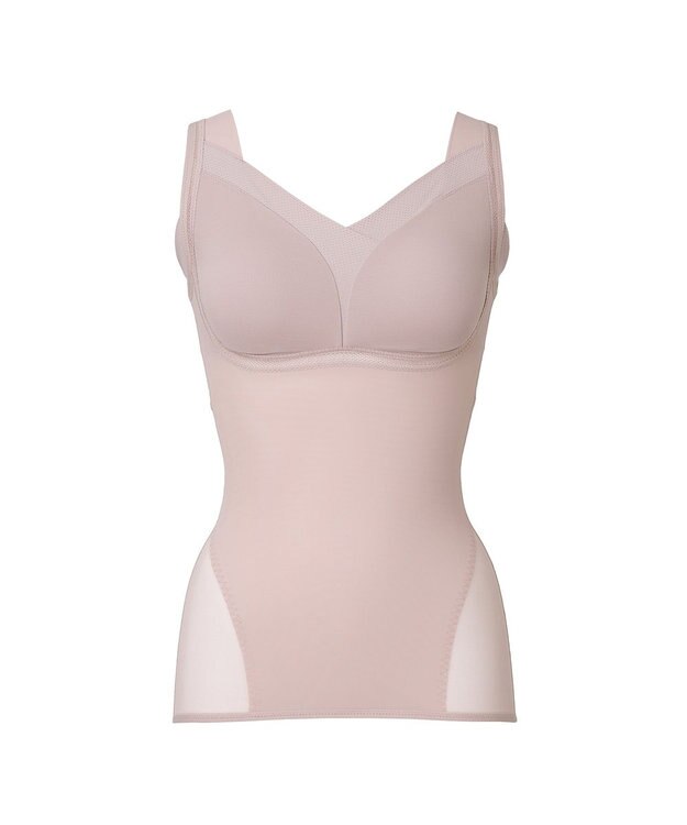 BRADELIS New York 【Yukine inc. 】ゆきねえモアソフト快適フルカップブラキャミ23 接触冷感 速乾 蒸れにくい ピンクベージュ