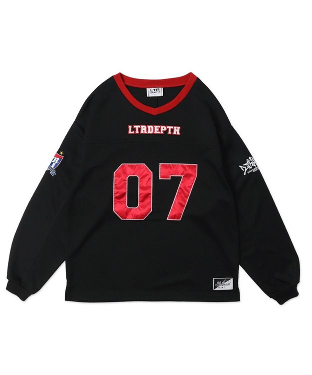 WEGO 【ユニセックス着用ITEM】ナンバリングホッケーT（LS） ブラック