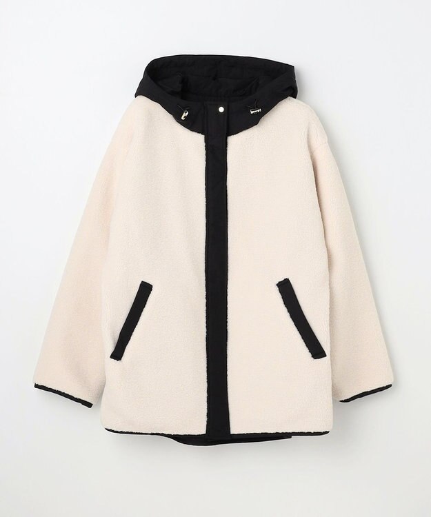 ANY 【LEE掲載】ボアコート エクリュ×ブラック