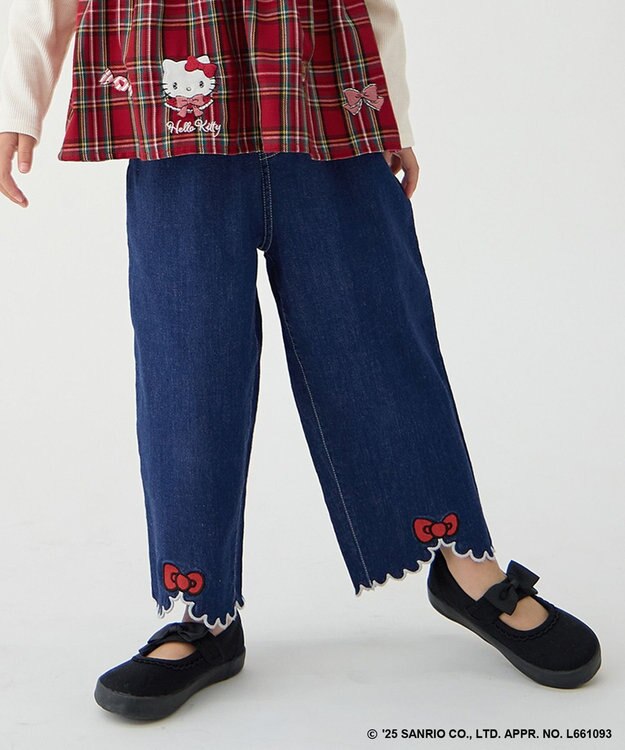 ANY KIDS 【ハローキティ×ANY KIDS】デニムワイドパンツ インディゴ
