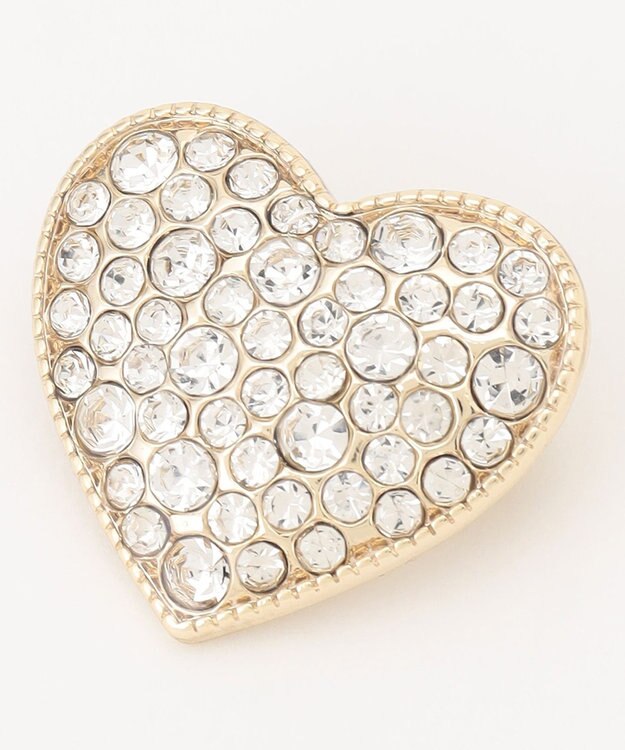 組曲 【人気につき再販決定！】ハートストーンブローチ ゴールド系