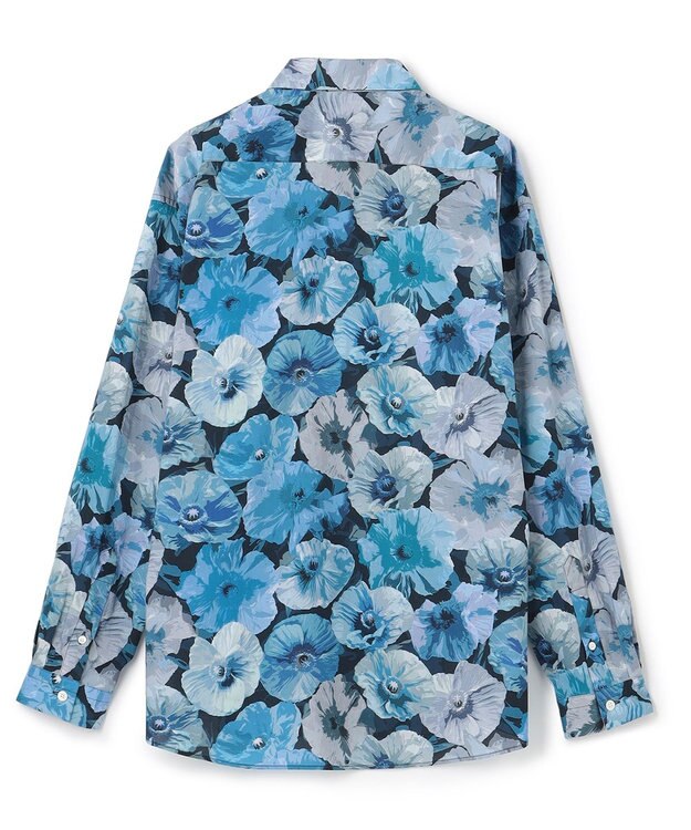 JOSEPH HOMME 【LIBERTY】 フラワープリント　レギュラーカラーシャツ ブルー系3