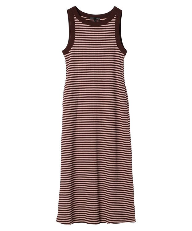 Green Parks ・ＳＵＧＡＲ　ＳＰＯＯＮ　ボーダーアメスリワンピース Brown