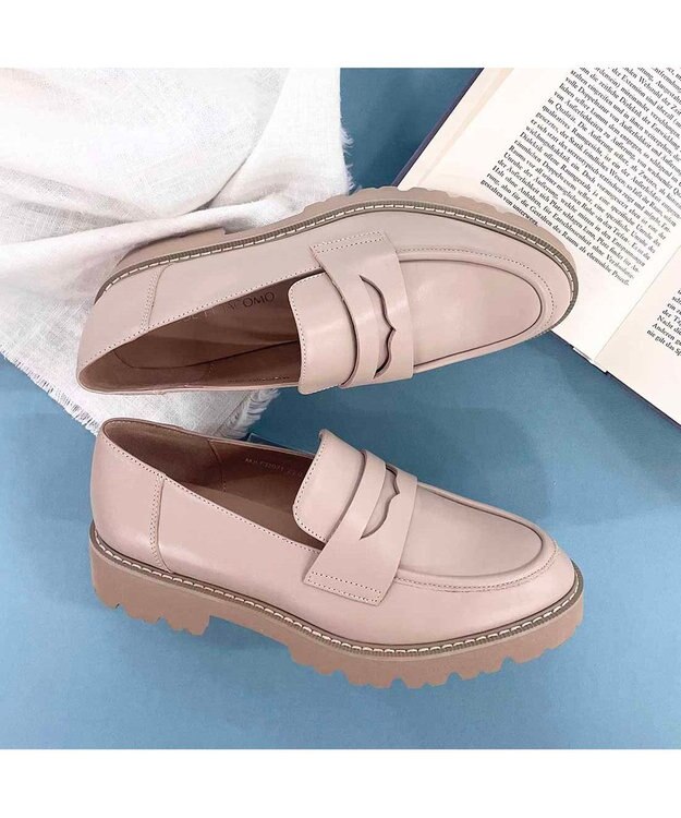 MODE ET JACOMO <MODE ET JACOMO>厚底コインローファー ベージュ