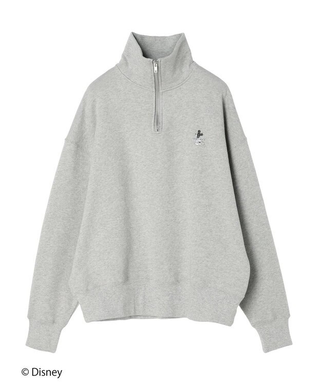 CRAFT STANDARD BOUTIQUE 【Ｄｉｓｎｅｙ】Ｈａｌｆ　Ｚｉｐ　Ｓｗｅａｔ Gray Mixture