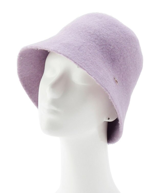 MOONBAT PAUL & JOE ACCESSOIRES 【畳める】ウール100%ネコチャーム付クロッシェ UV ラベンダー