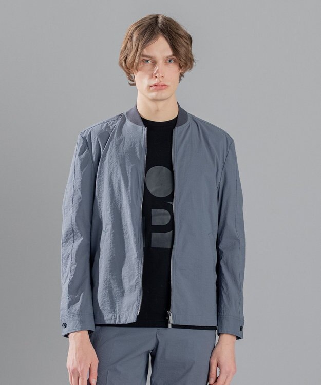 JOSEPH HOMME スーパーストレッチウェザー　ジップアップブルゾン ライトグレー系