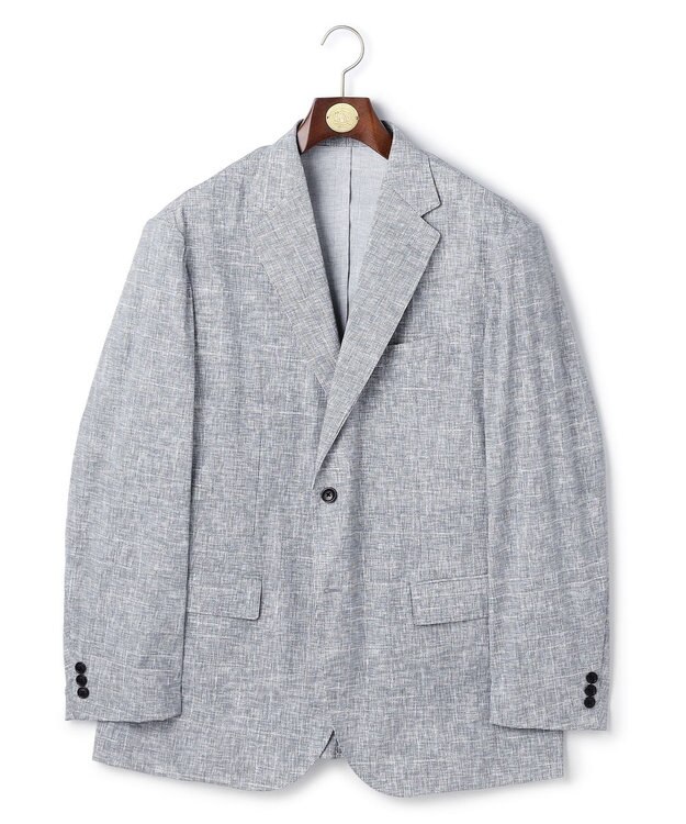 J.PRESS MEN 【KING SIZE / MECHANICAL】【超軽量 / 清涼感 / 洗える】 ハイパワーストレッチ リネンルックジャケット_26年モデル ライトグレー系