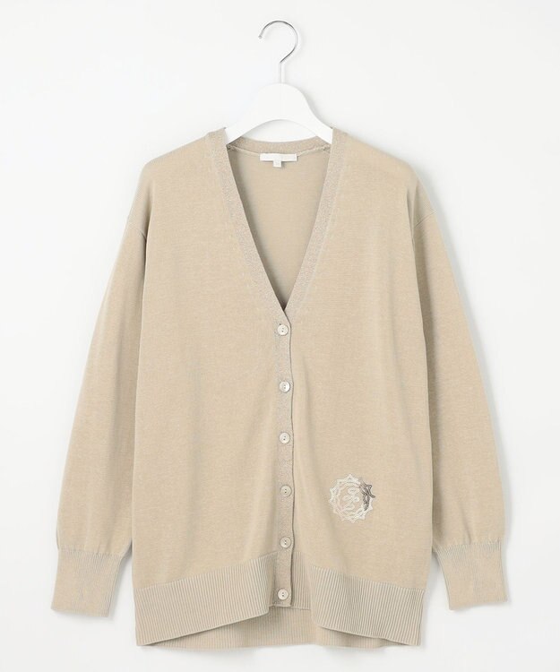 自由区 S 【カタログ掲載・洗える】エンブレムニット カーディガン ベージュ