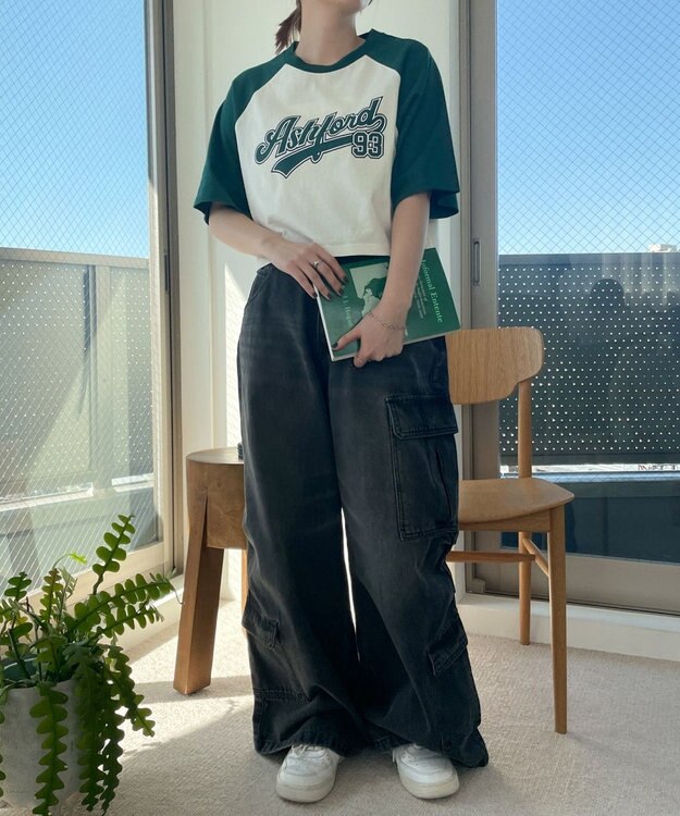 WEGO ラグランショートT グリーン