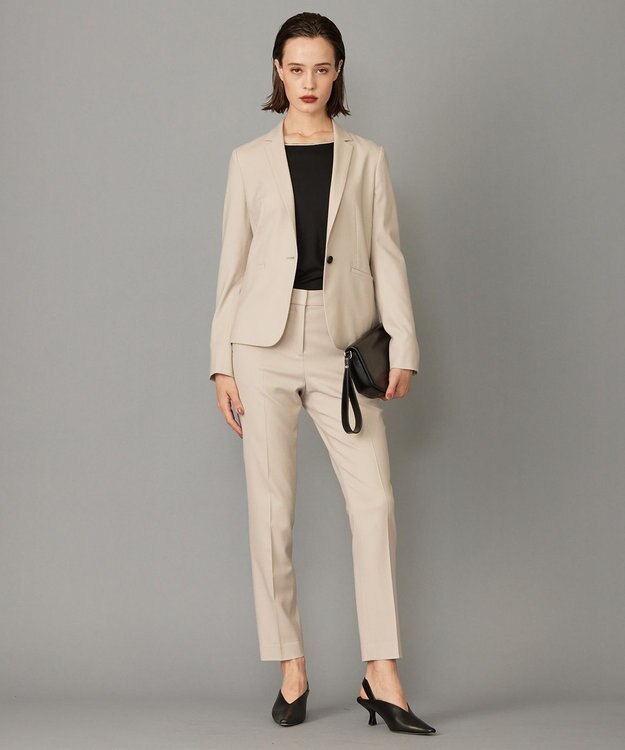 ICB 【セットアップ対応】ウールストレッチ テーラードジャケット トープ系