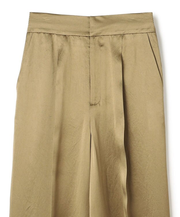 uncrave アセテートヴィンテージサテン ワイドパンツ カーキベージュ
