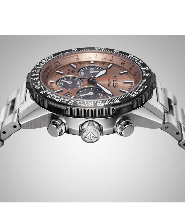 CITIZEN 【40mmケース クロノグラフ】電池交換不要 航空計算尺機能搭載モデル CA4664-60X シルバー