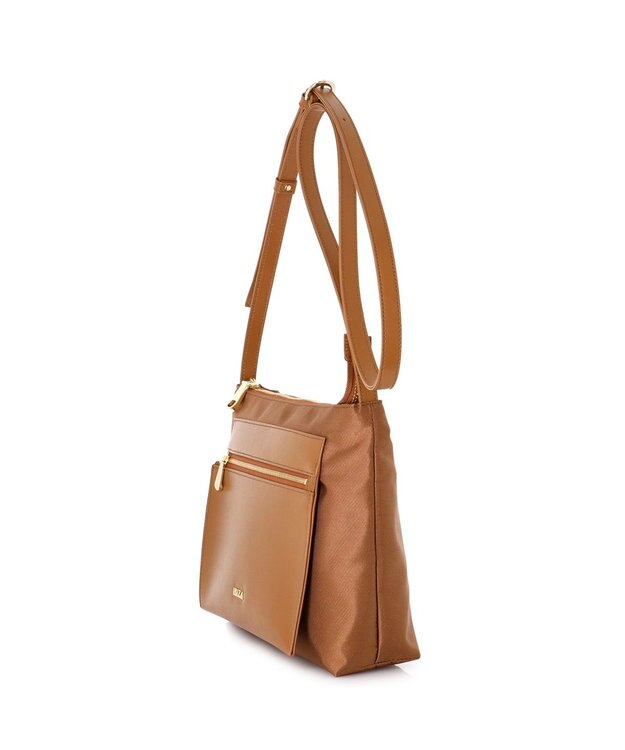 IBIZA コモド　オペラナイロン/牛革　ショルダーバッグ 普通茶