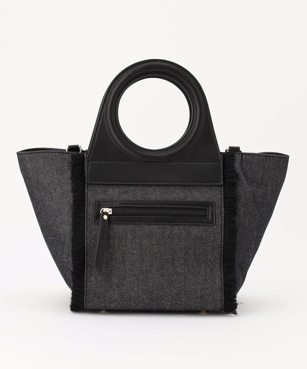 LA BAGAGERIE フリンジデニムバッグ Sサイズ ブラック