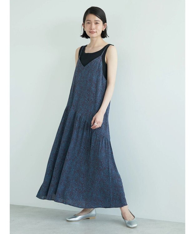 AMERICAN HOLIC ティアードギャザーキャミワンピース Blue