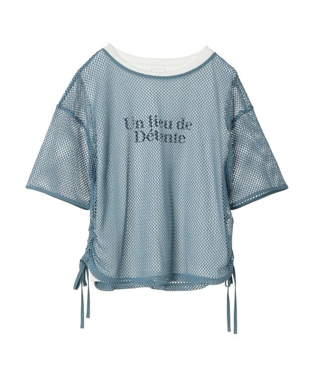 Green Parks ＳＥＴ２点　メッシュ＋ノースリーブロゴプルオーバー Blue