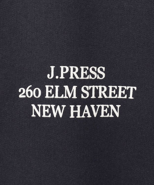 J.PRESS MEN インレージャージー ロゴフルジップパーカー ネイビー系