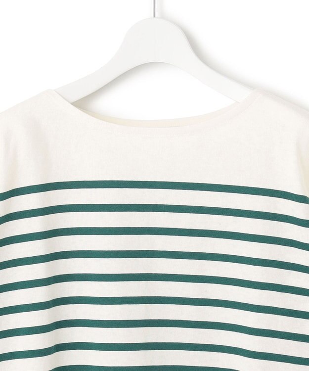 23区 BUGIS ハーフスリーブ ボーダー Tシャツ グリーンボーダー