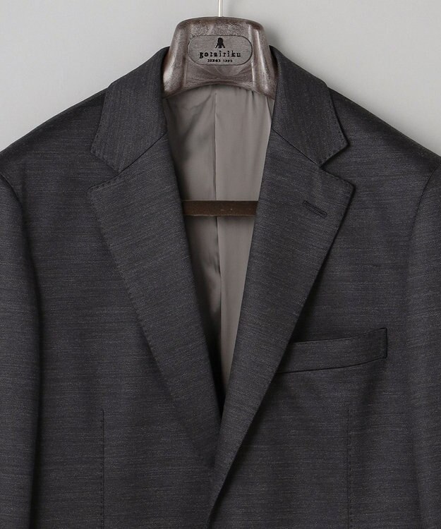 GOTAIRIKU セットアップ対応【洗える/ストレッチ/シワになりにくい】ウォッシャブルジャージー セットアップジャケット_無地（25年モデル） グレー系