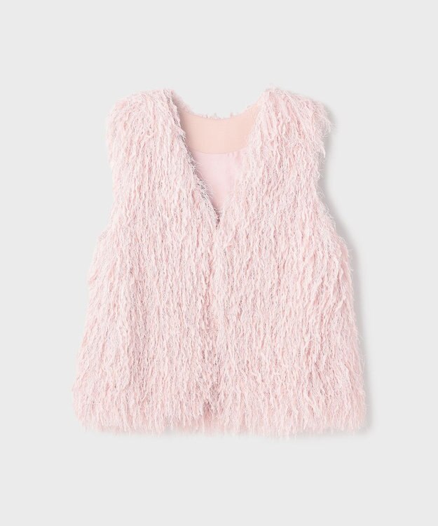 GRACE CONTINENTAL フリンジベスト ピンク