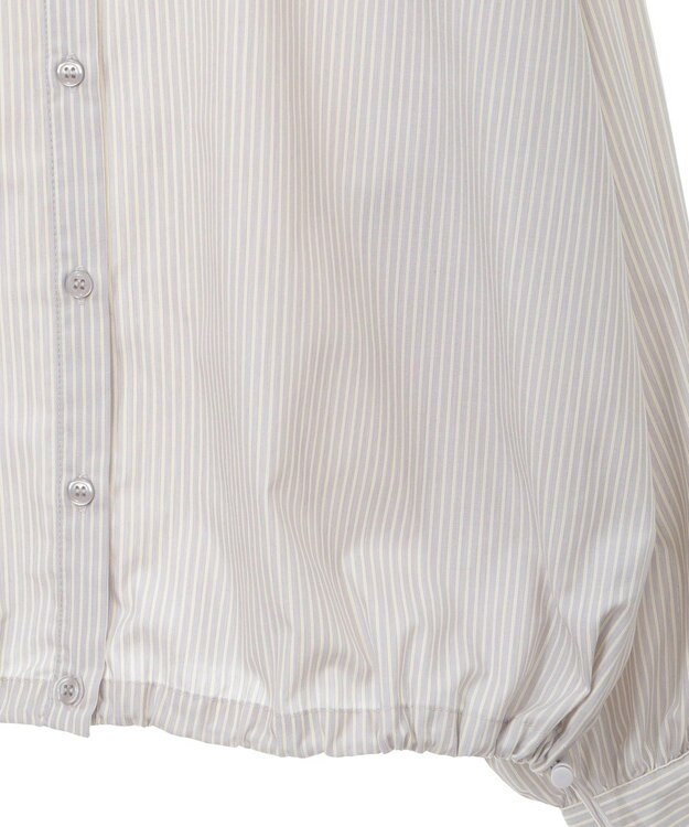 Green Parks イージーケア裾ドロストシャツ Gray