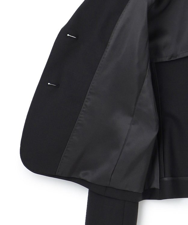 23区 【セットアップ対応】ラフィーネウール 二つ釦 ジャケット ブラック系