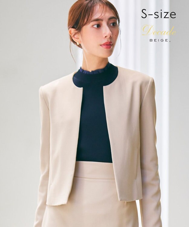 BEIGE， 【S-size】SOPHIA / ノーカラージャケット Taupe