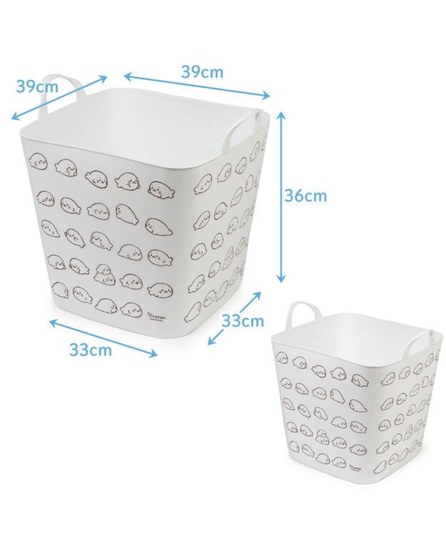 Mother garden しろたん いっぱい柄 マルチバスケット -