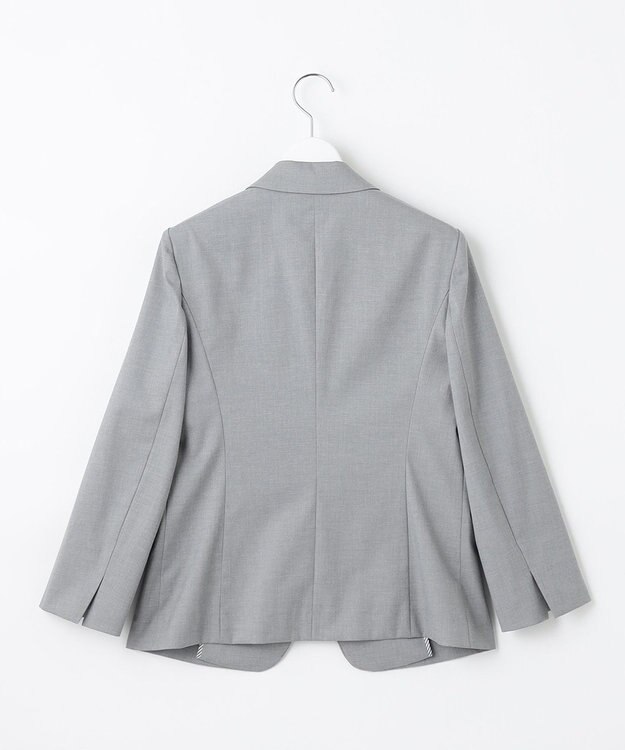 J.PRESS LADIES 【セットアップ対応・洗える・撥水・防汚】コットンFITTYシャーク テーラード ジャケット ライトグレー系