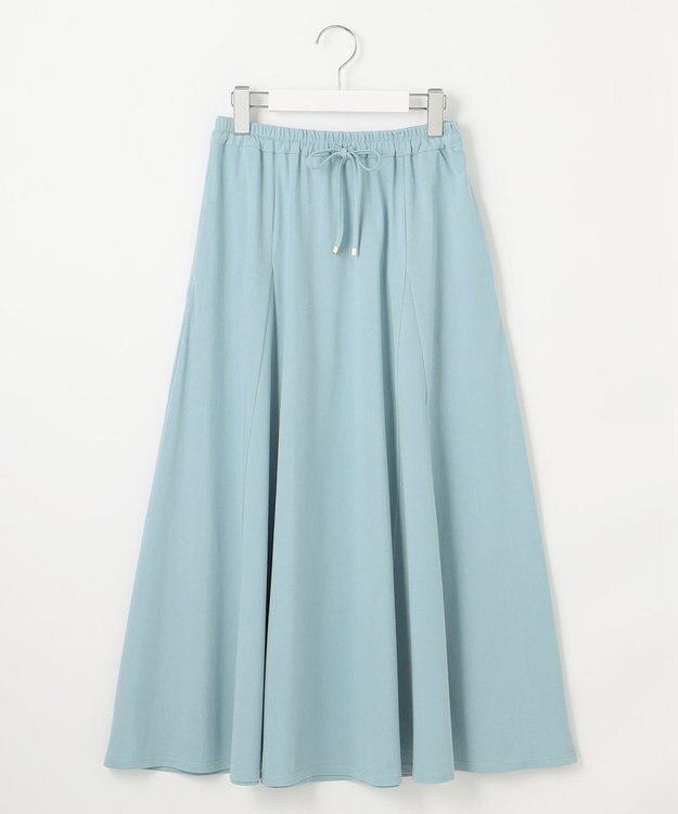 J.PRESS LADIES 【洗える】トリコットバイオ フレア スカート ブルーグリーン系