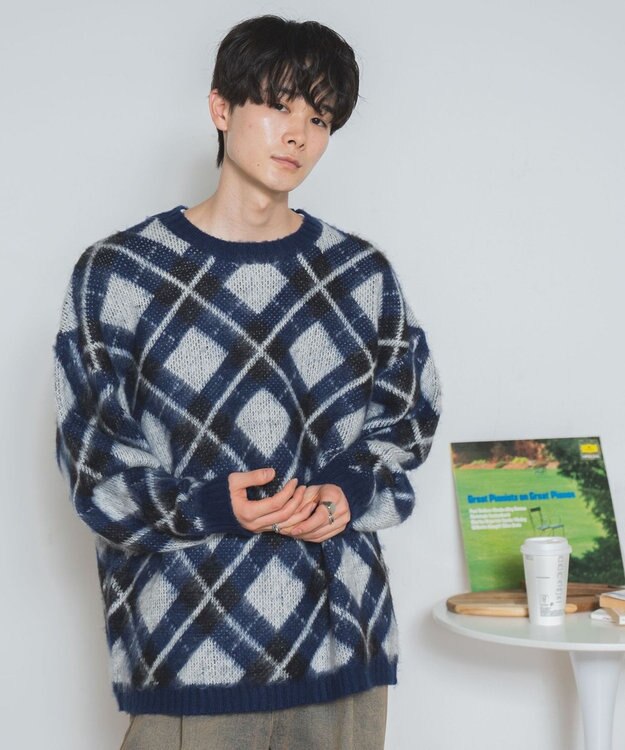 WEGO モヘアライク総柄BIGプルオーバー 柄2