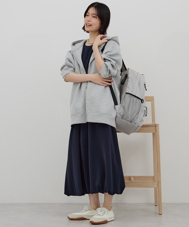 AMERICAN HOLIC 【イージーケア】バルーンワンピース Navy