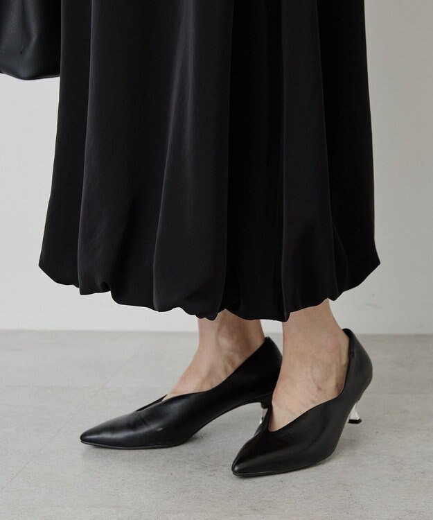 AMERICAN HOLIC 【イージーケア】バルーンワンピース Black