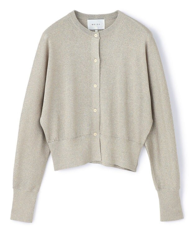 BEIGE， SMITHONITE / リュクスグリッター ドルマンカーディガン Grayge