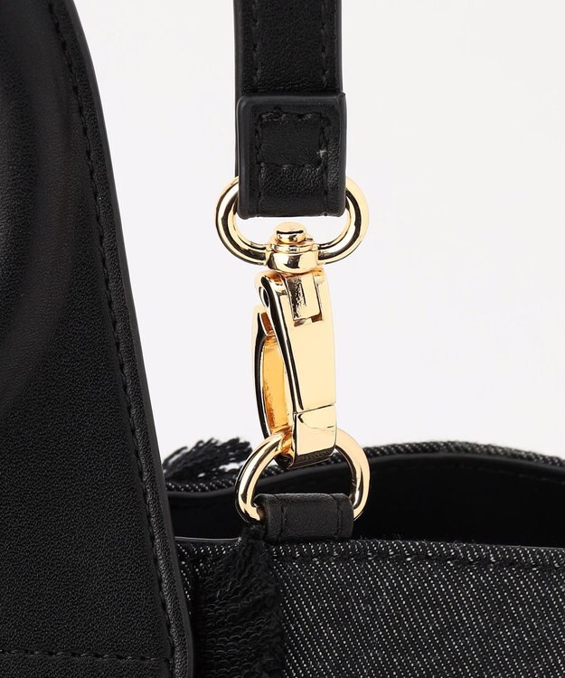 LA BAGAGERIE フリンジデニムバッグ Sサイズ ブラック