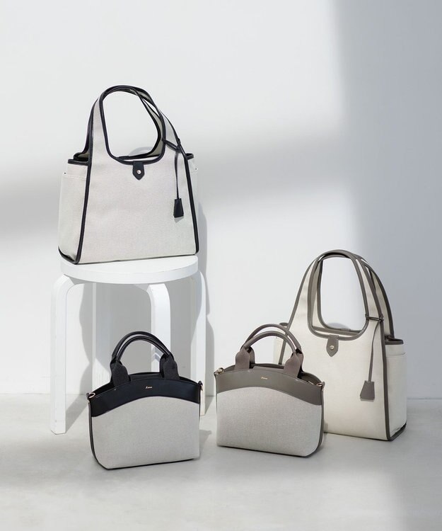 J.PRESS LADIES 【2WAY】キャンバス トートショルダー ブラック系