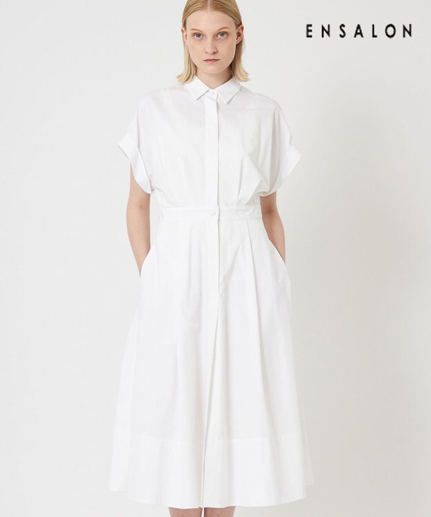 BEIGE， 【WEB限定】FLUORINE / フレアワンピース White